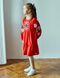 Вишита дитяча сукня на червоному льоні,орнамент квіти 2198143198 фото 2