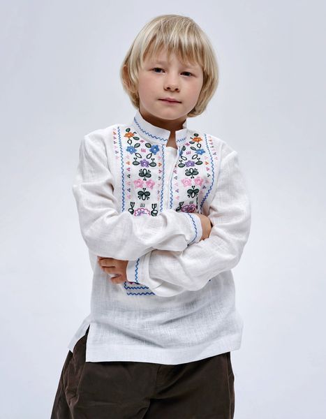 Вишиванка для хлопчика Гулі-гулі біла 2000000286181 фото