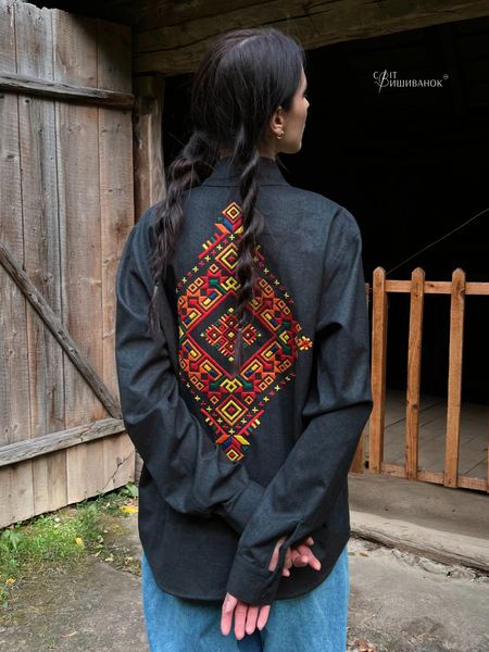 Сорочка жіноча з традиційною гуцульською вишивкою унісекс 2077356062 фото