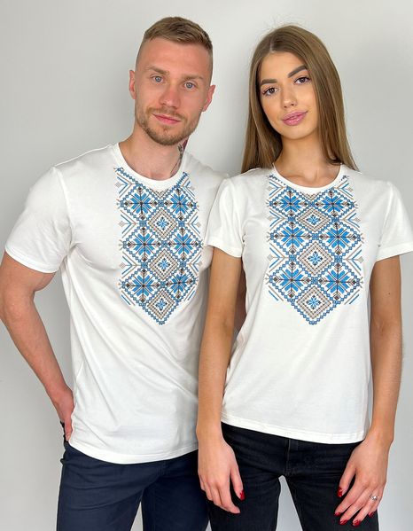 Жіноча футболка "Поліська зірка" блакитна ФЖ004 фото