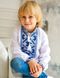 Вишиванка для хлопчика з натуральної тканини, синя вишивка 2140296614 фото 2