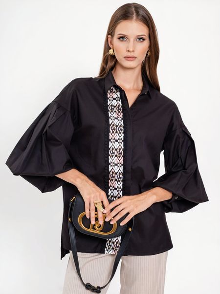 Чорна жіноча блуза в українському стилі 2092483876 фото