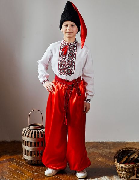 Шаровари дитячі атласні червоного кольору Шаровари Ч фото