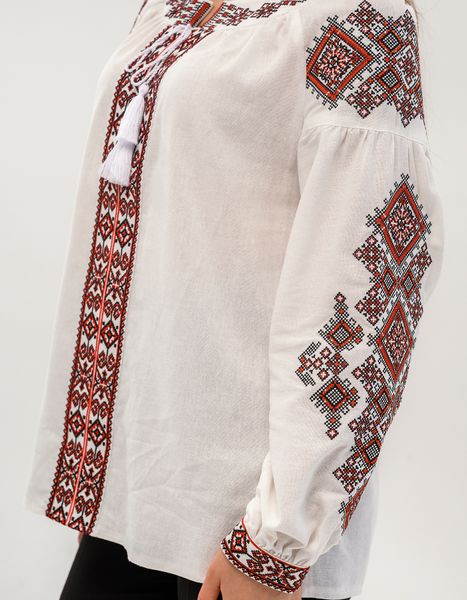 Жіноча вишиванка Тадея з традиційним червоним орнаментом 1963694464 фото