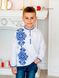 Дитяча вишита сорочка ромби сині Д601 фото 1